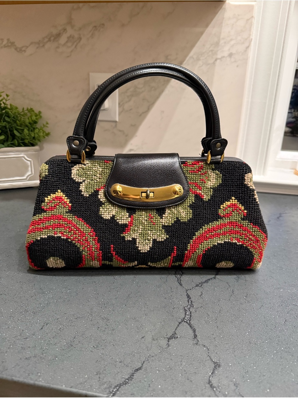 Vintage Needlepoint Handbag